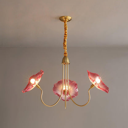 Lotus Leaf Glass Ceiling fixture Chandelier