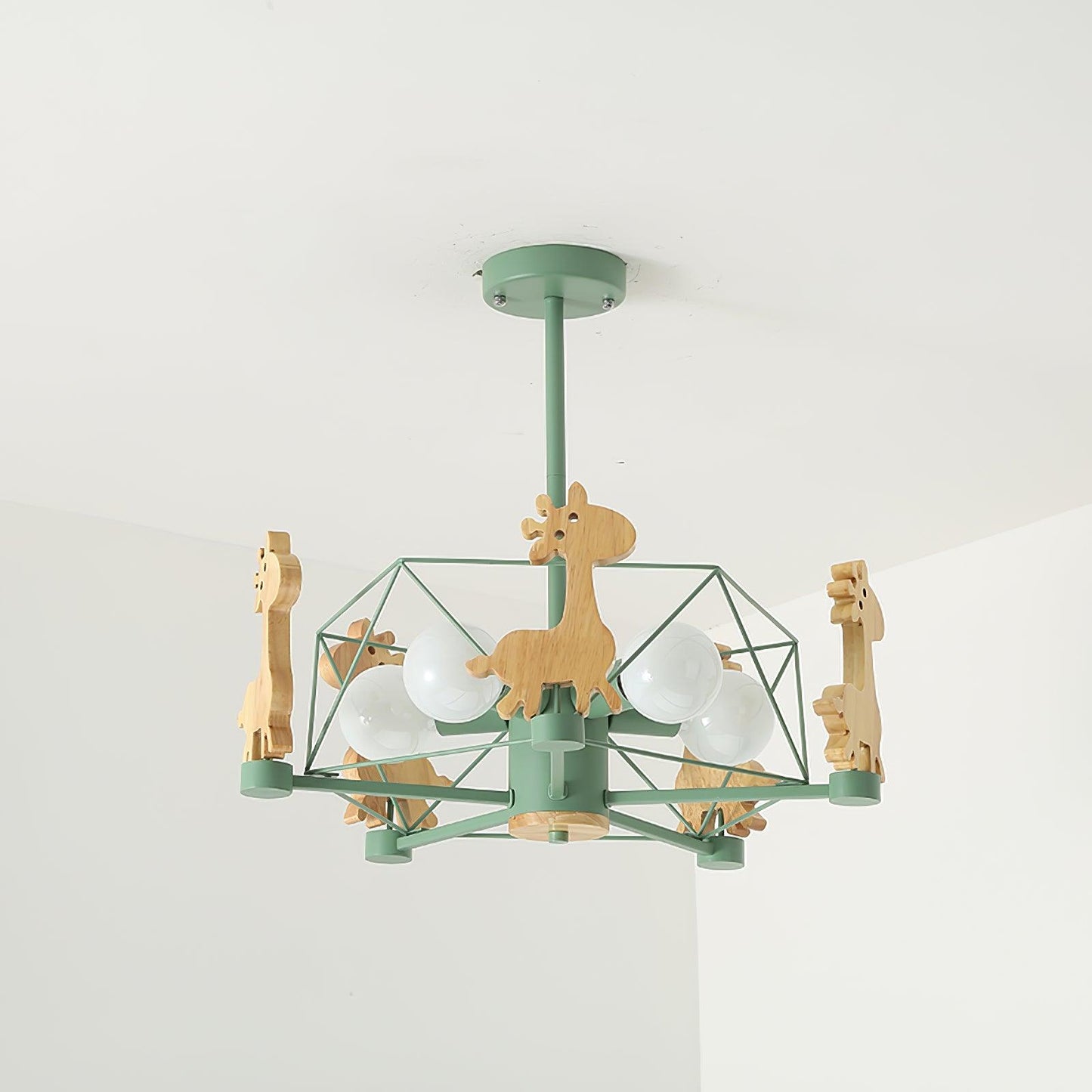 Lovely Deer Wooden Chandelier