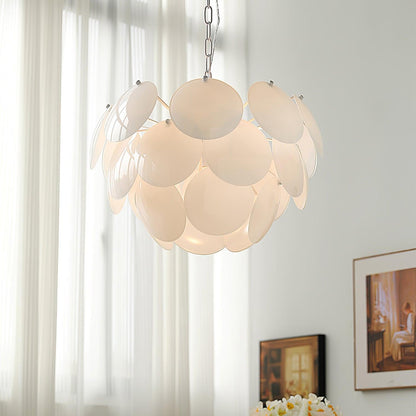 Luminous Petal Glass Gasolier Chandelier