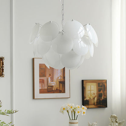 Luminous Petal Glass Gasolier Chandelier