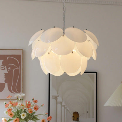 Luminous Petal Glass Gasolier Chandelier