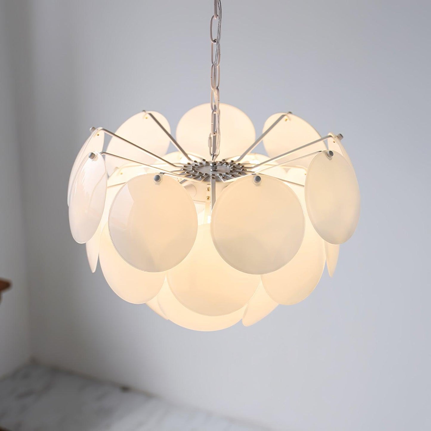 Luminous Petal Glass Gasolier Chandelier