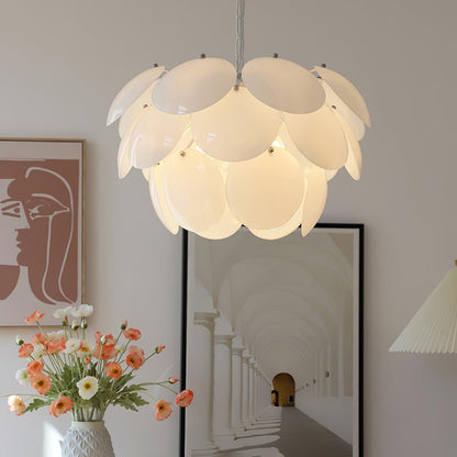 Luminous Petal Glass Gasolier Chandelier