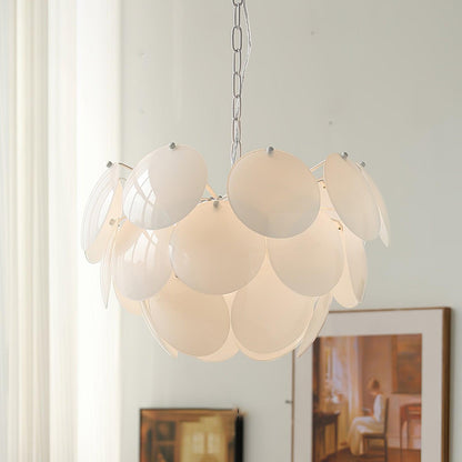 Luminous Petal Glass Gasolier Chandelier