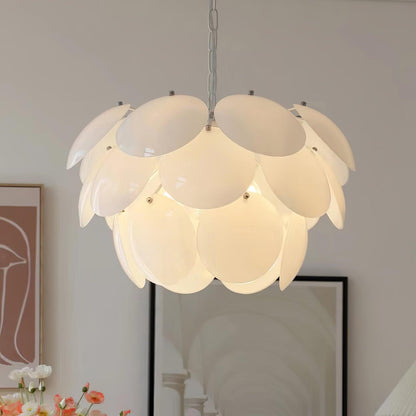 Luminous Petal Glass Gasolier Chandelier