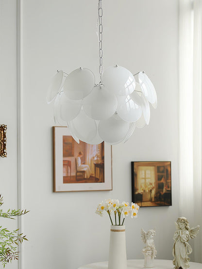 Luminous Petal Glass Gasolier Chandelier