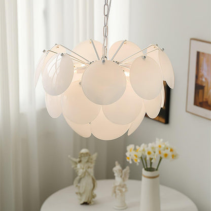 Luminous Petal Glass Gasolier Chandelier