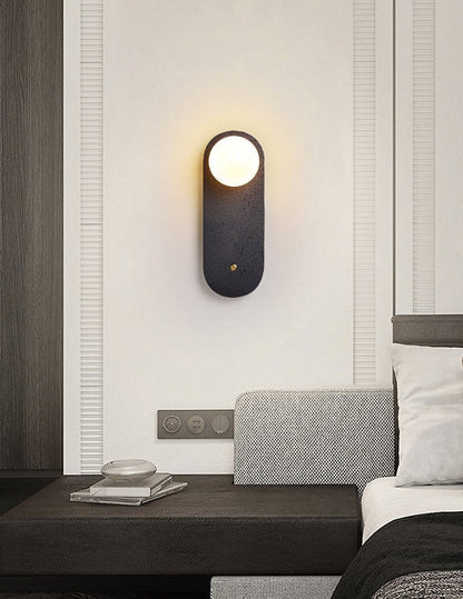 Black Travertine Hearth Sconce