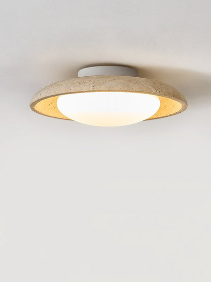 Lunara Yellow Travertine Ceiling Light