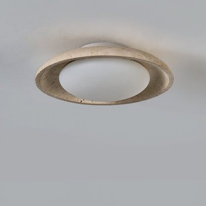 Lunara Yellow Travertine Ceiling Light