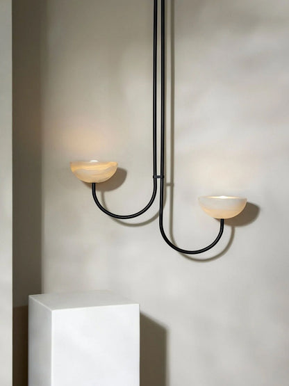 Lunaris Duo Alabaster Pendant Lamp