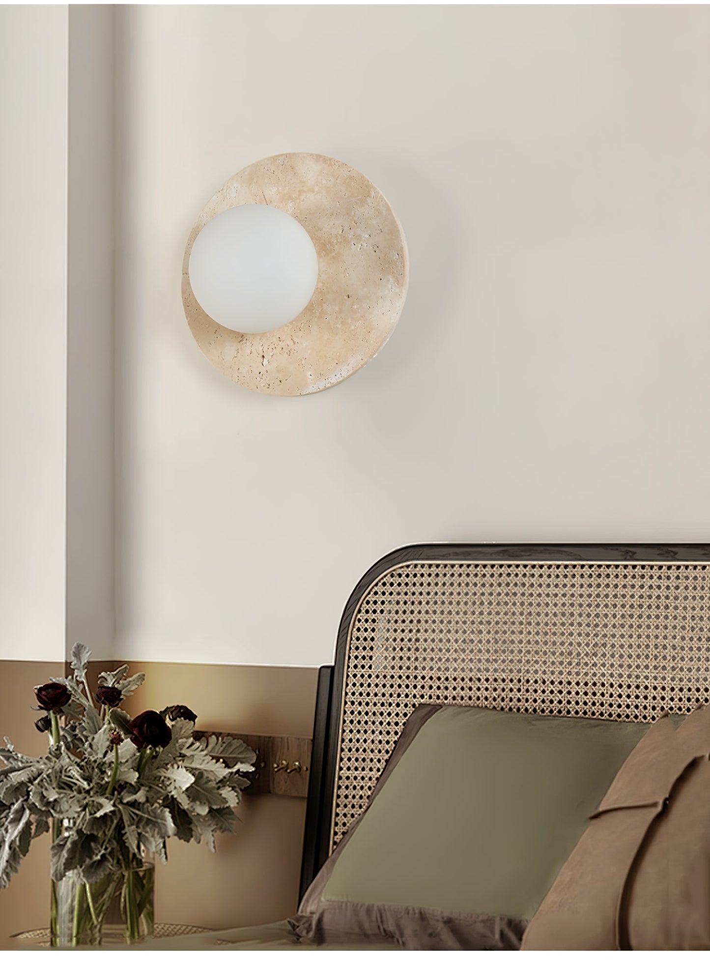 Lunaro Travertine Sconce
