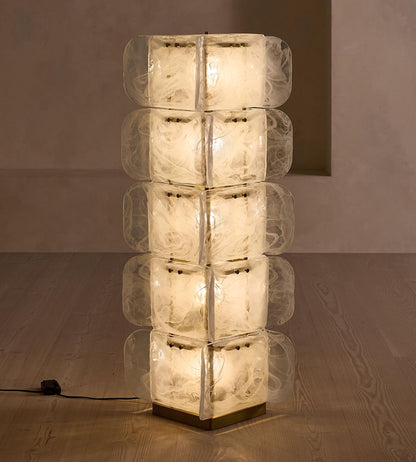 Lush Glass Tower Floor Lamp