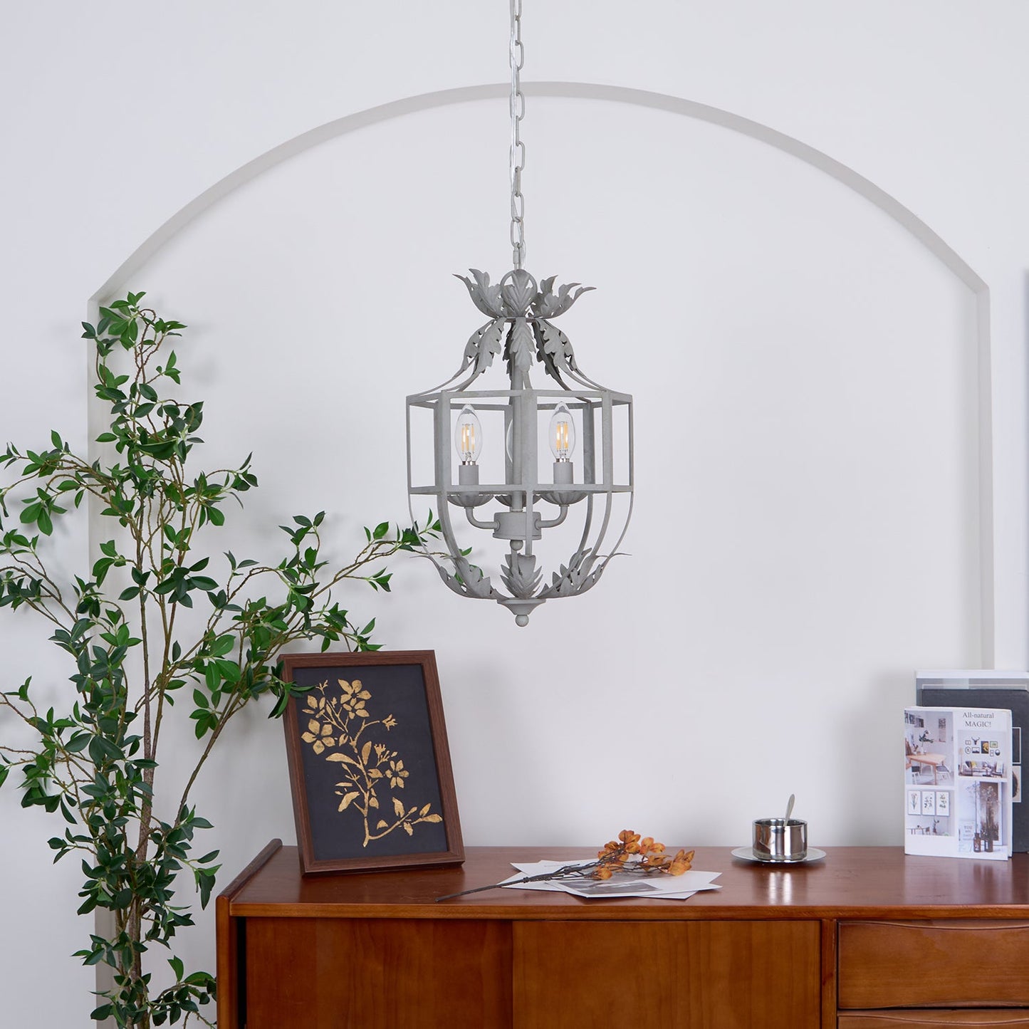 Lustre Retro Cage Chandelier