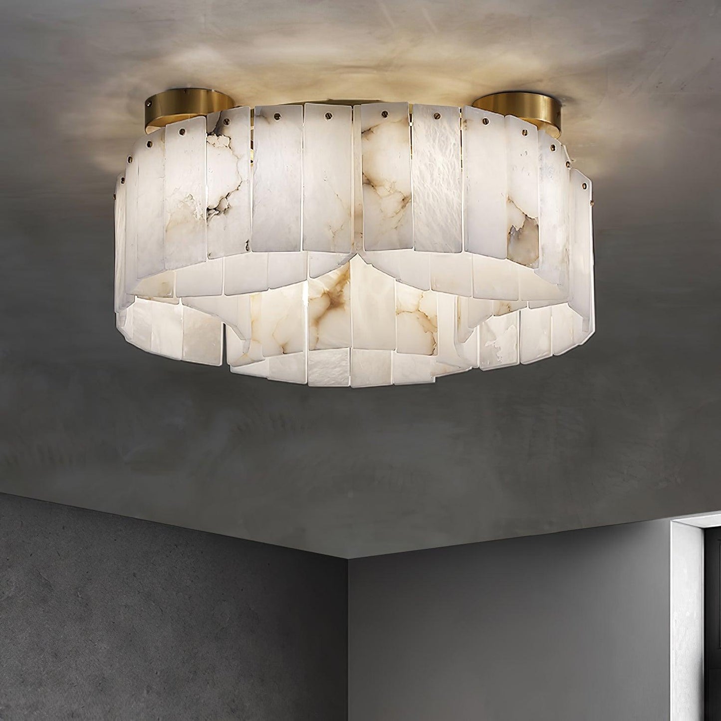 Luxe Alabaster Brass Ceiling light Ceiling Lamp