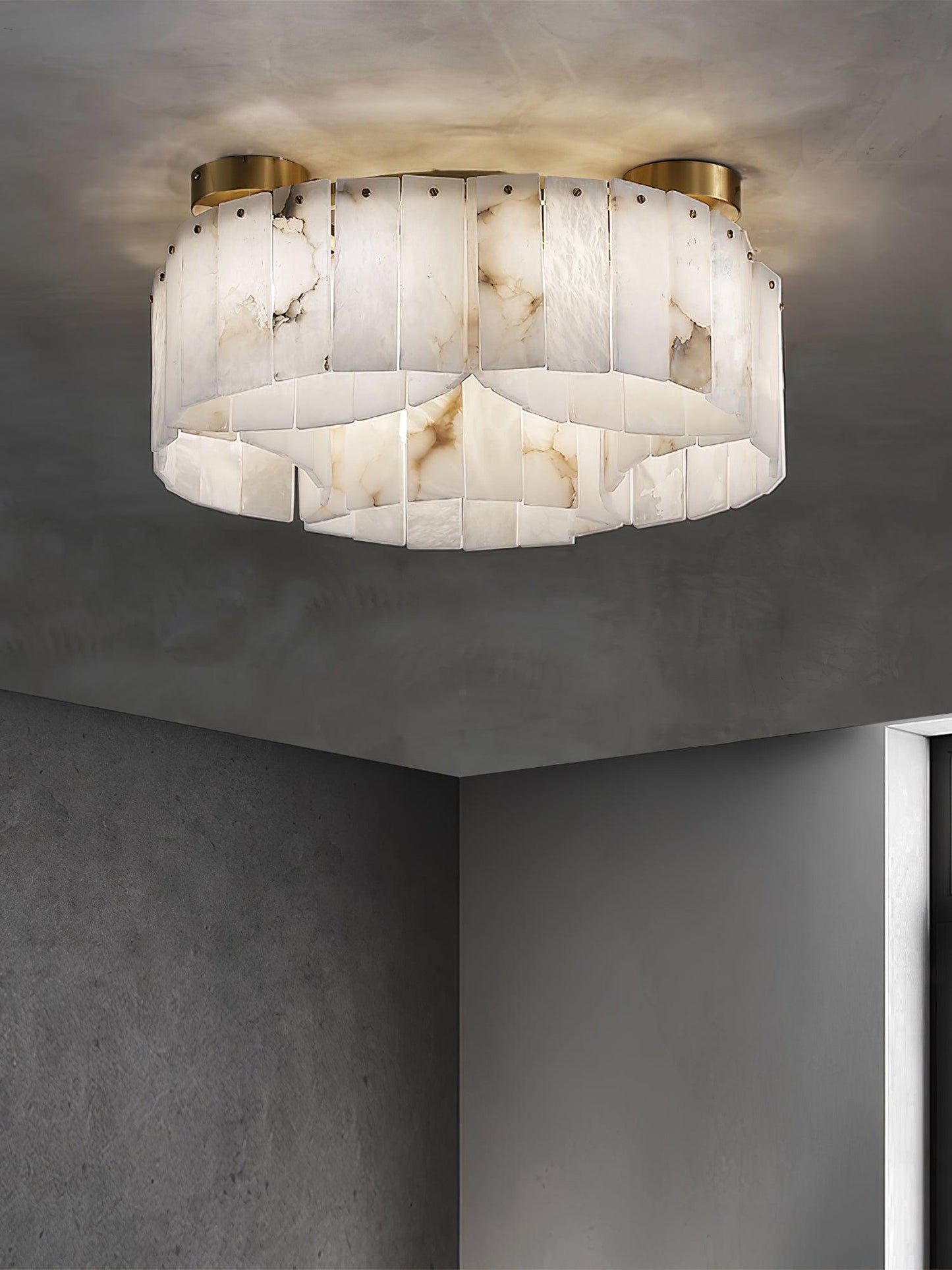 Luxe Alabaster Brass Ceiling light Ceiling Lamp