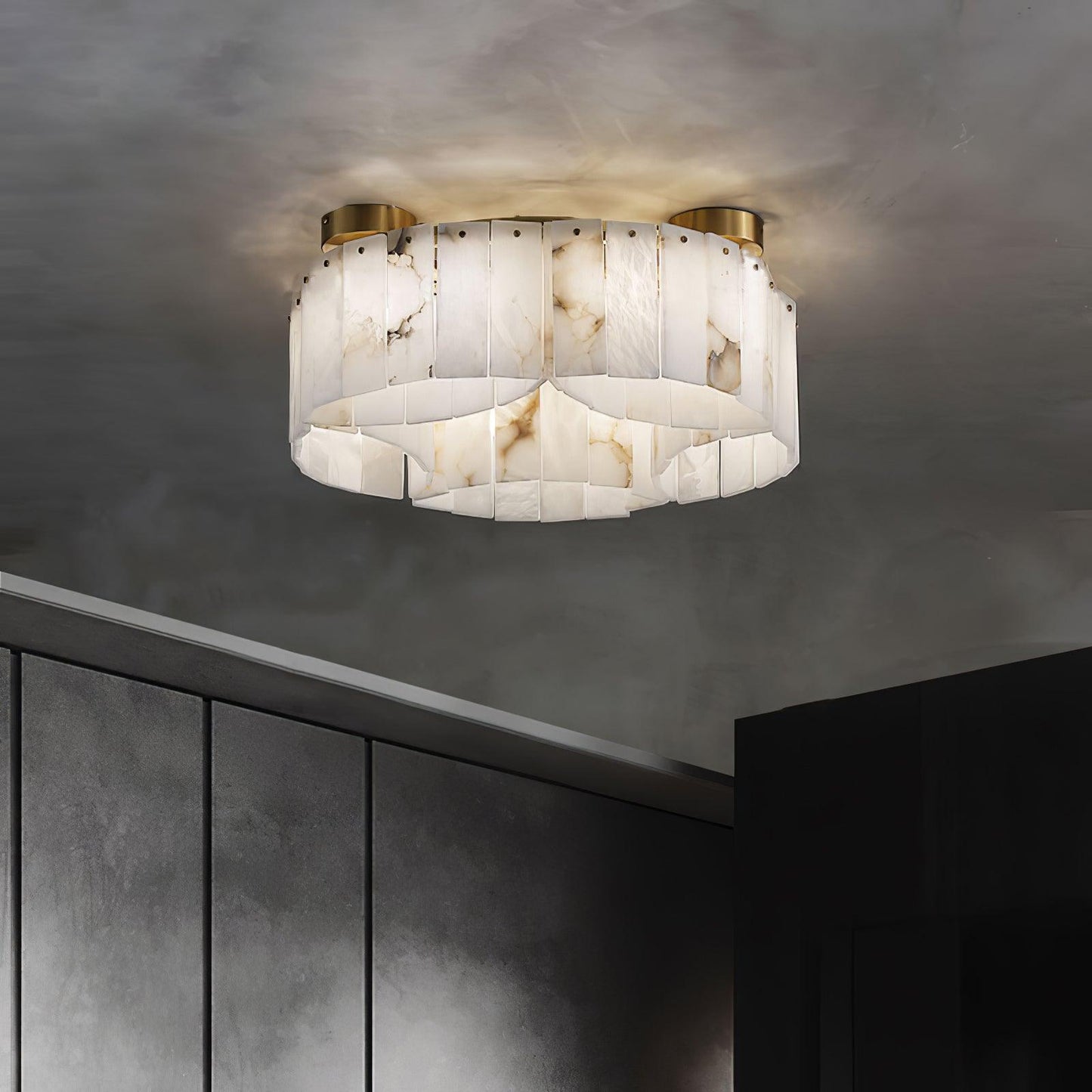 Luxe Alabaster Brass Ceiling light Ceiling Lamp