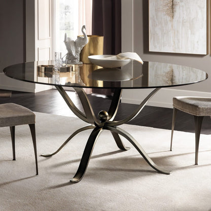 Luxurious Italian Designer Glass Dining Table