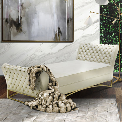 Luxurious Modern Designer Velvet Chaise Longue