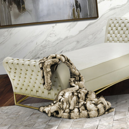 Luxurious Modern Designer Velvet Chaise Longue