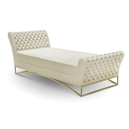 Luxurious Modern Designer Velvet Chaise Longue