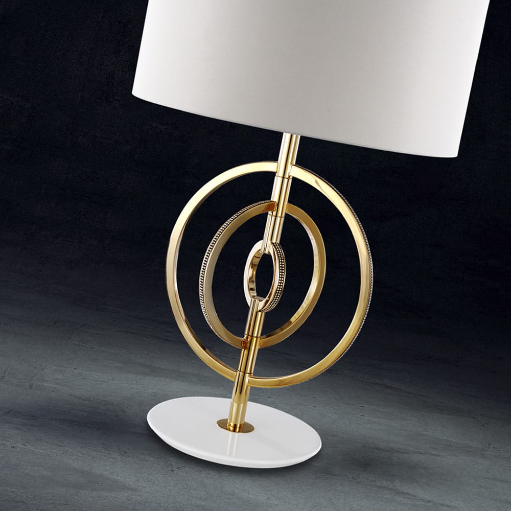 Luxury 24 Carat Gold Plated Crystal Table Lamp