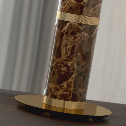Luxury Designer Emperador Marble Table Lamp