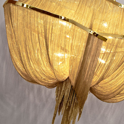 Luxury Gold Plated Chain Chandelier