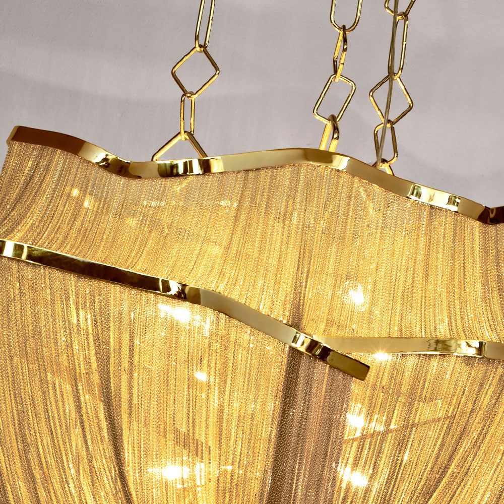 Luxury Gold Plated Chain Chandelier