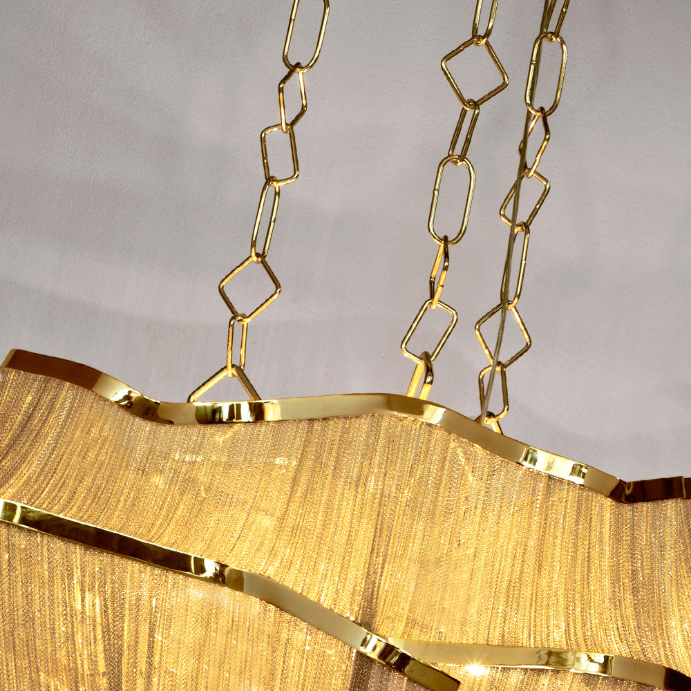 Luxury Gold Plated Chain Chandelier