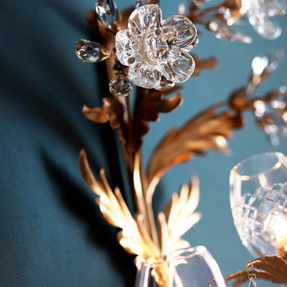 Luxury Italian Bohemian Crystal Florentine Style Large Wall Light