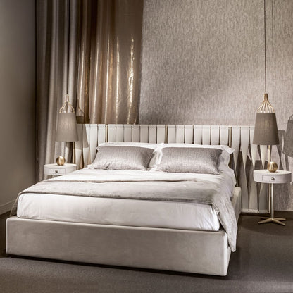 Luxury Italian Designer Bed With Twisted Headboard