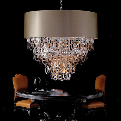 High End Silver Italian Designer Chandelier