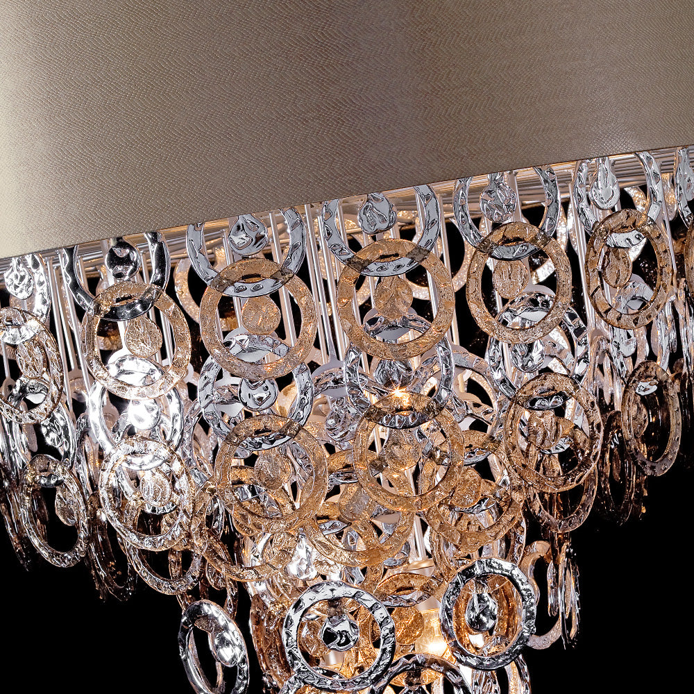 High End Silver Italian Designer Chandelier