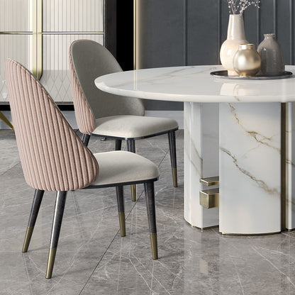 Contemporary Round Marble Dining Table