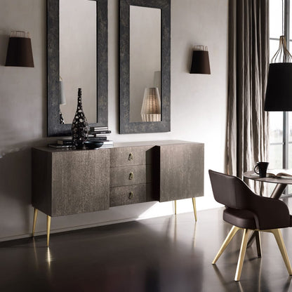 Luxury Italian Designer Oak Veneer Sideboard