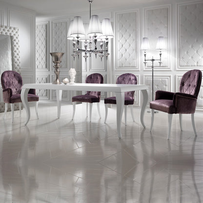 Luxury Italian Designer Velvet Purple Dining Chair