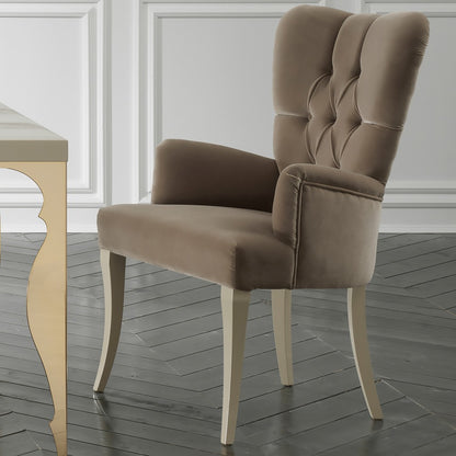 Luxury Italian Designer Velvet Winged Dining Chair