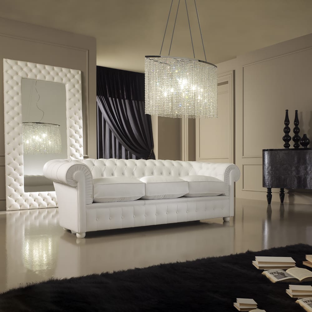 Luxury Italian Premium White Leather Sofa