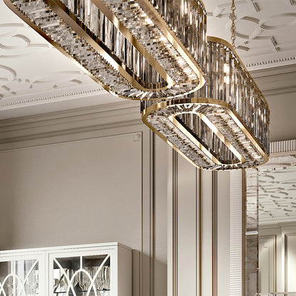 Luxury Modern Designer Oval Chandelier