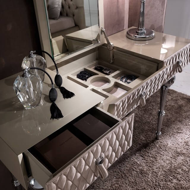 Luxury Nubuck Leather Dressing Table