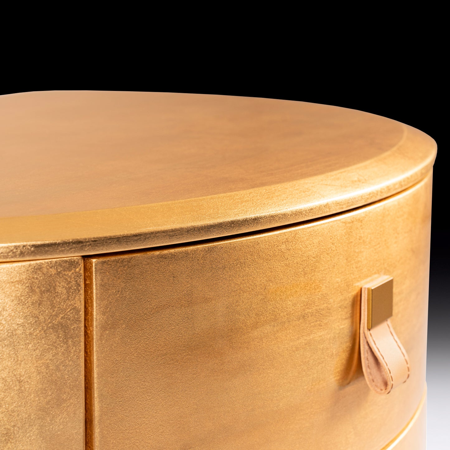 Luxury Oval Gold Bedside Chest