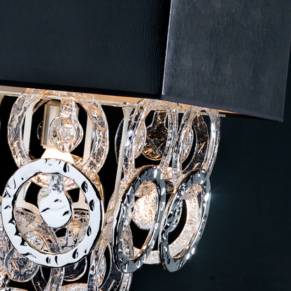 Luxury Silver Handmade Glass Ceiling Light