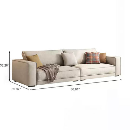 Luxury Sofa with Wide Armrest and 3 Pillows