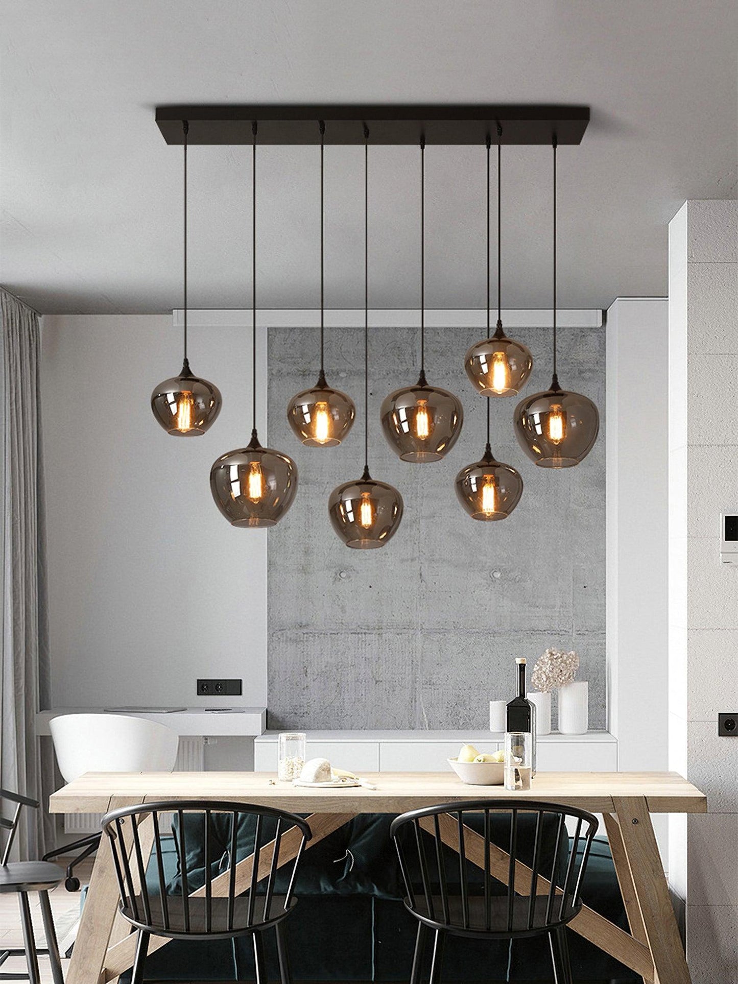 Bottle Glass Pendant Light