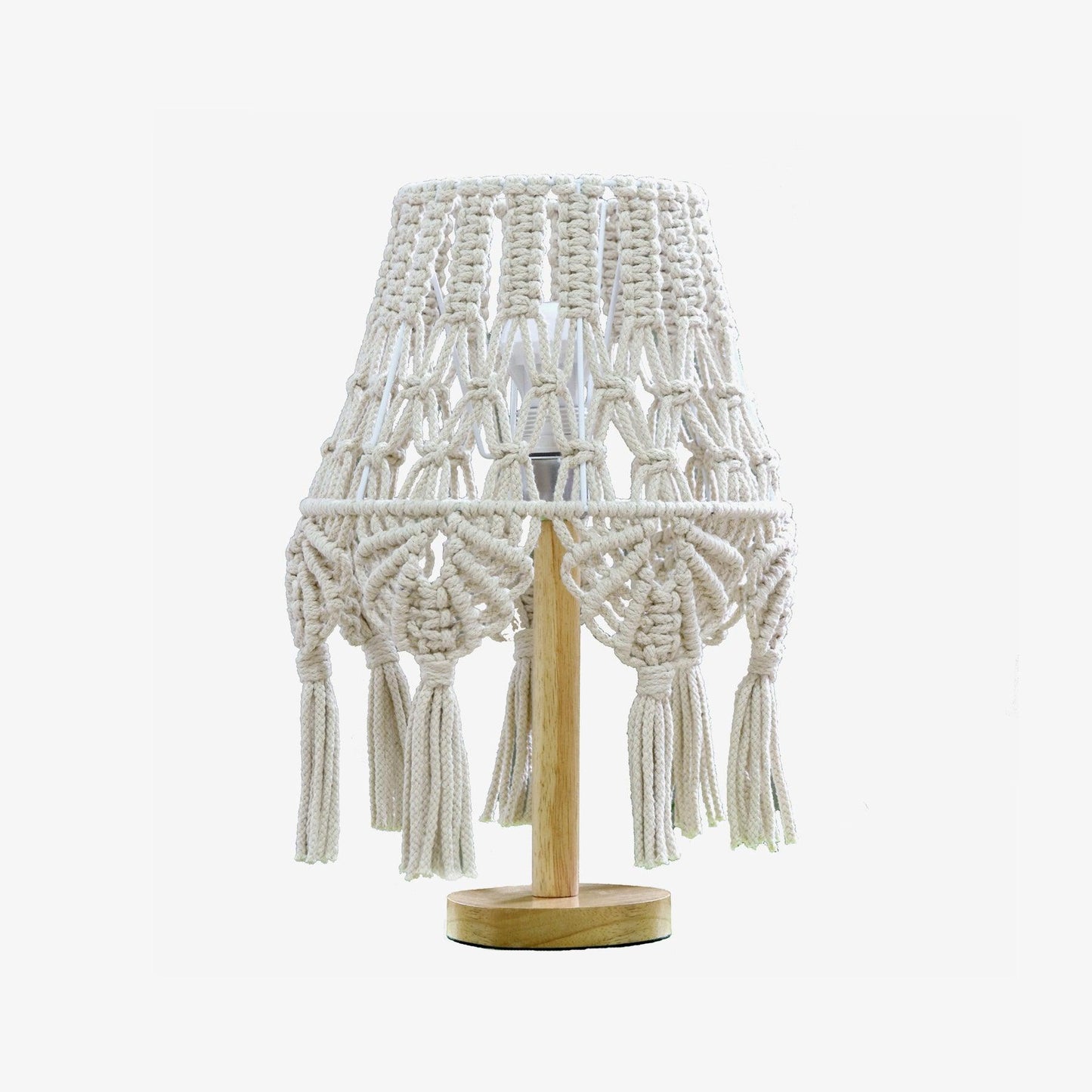 Macrame Side table lamp Table Lamp