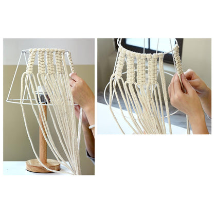 Macrame Side table lamp Table Lamp