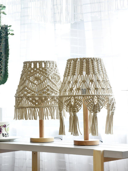 Macrame Side table lamp Table Lamp