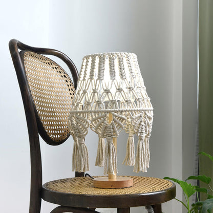 Macrame Side table lamp Table Lamp