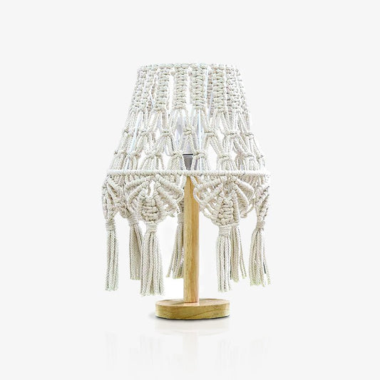 Macrame Side table lamp Table Lamp